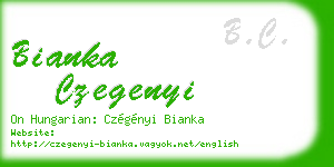 bianka czegenyi business card