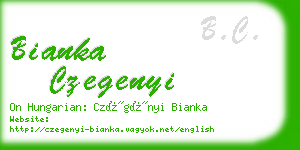 bianka czegenyi business card